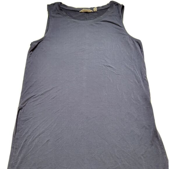 Athleta Tops - Athleta Womens Relaxed Fit Navy Blue Tank Top With Side Slits Size Small